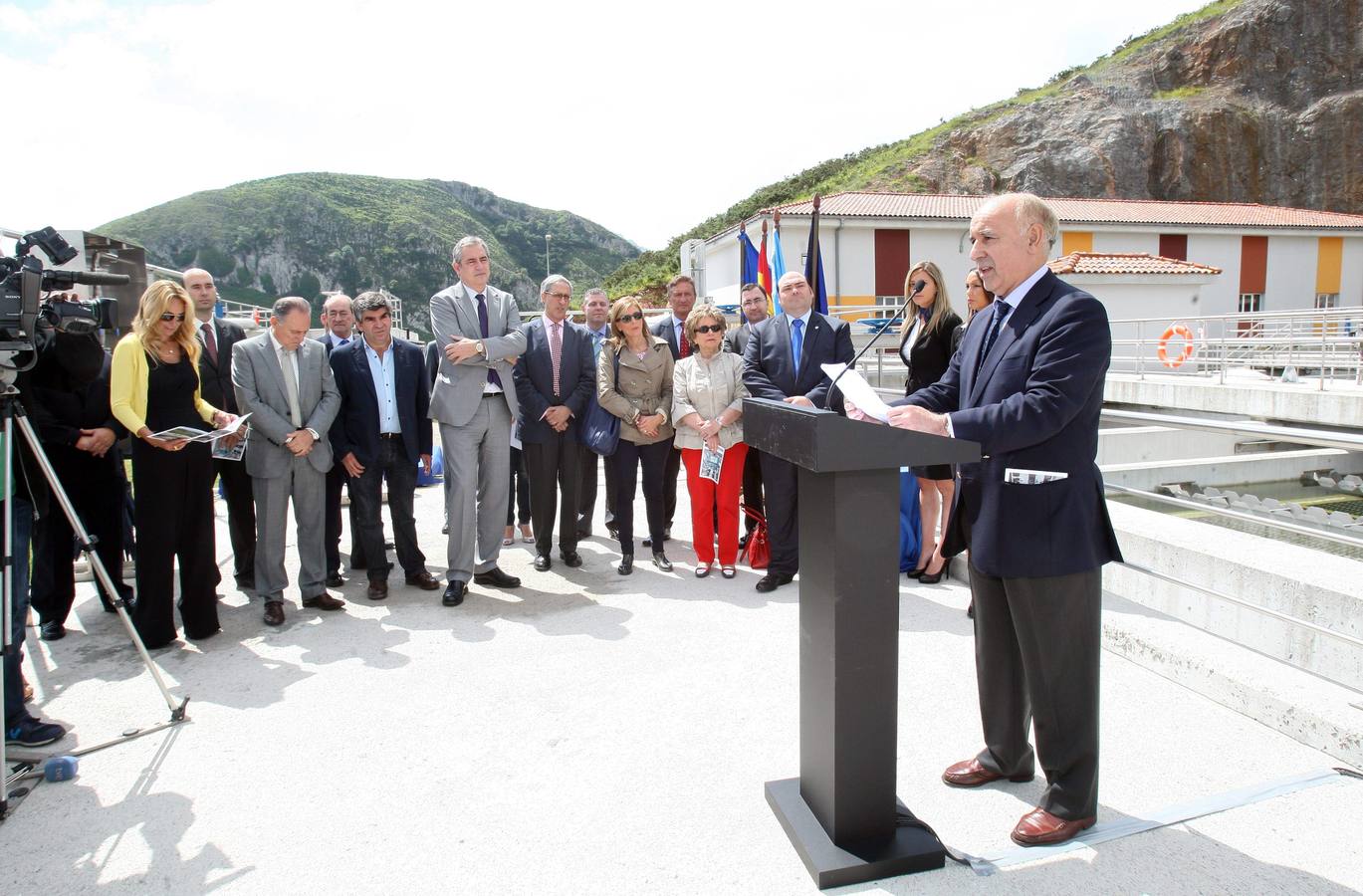 Inauguración de la planta de agua de Cabornio en Oviedo