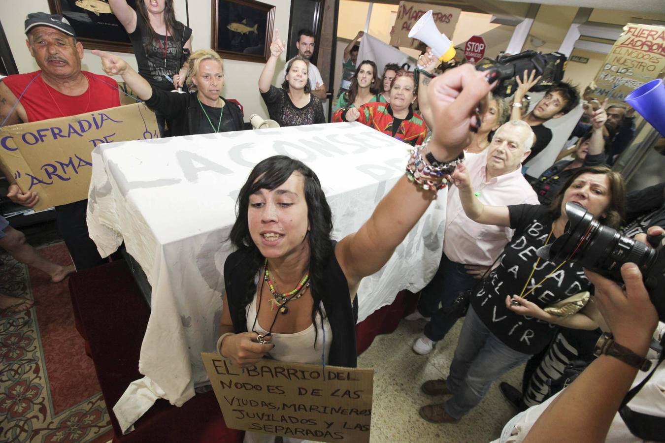 La manifestación de los vecinos de El Nodo, en imágenes