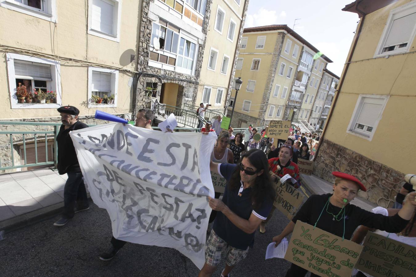 La manifestación de los vecinos de El Nodo, en imágenes