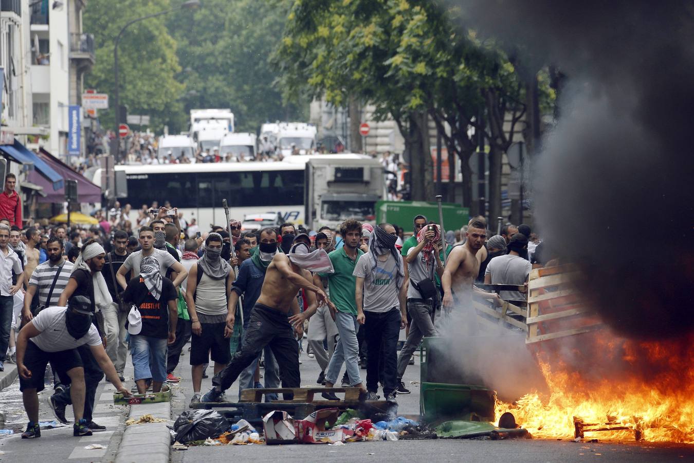 Disturbios en París en una protesta a favor de Palestina