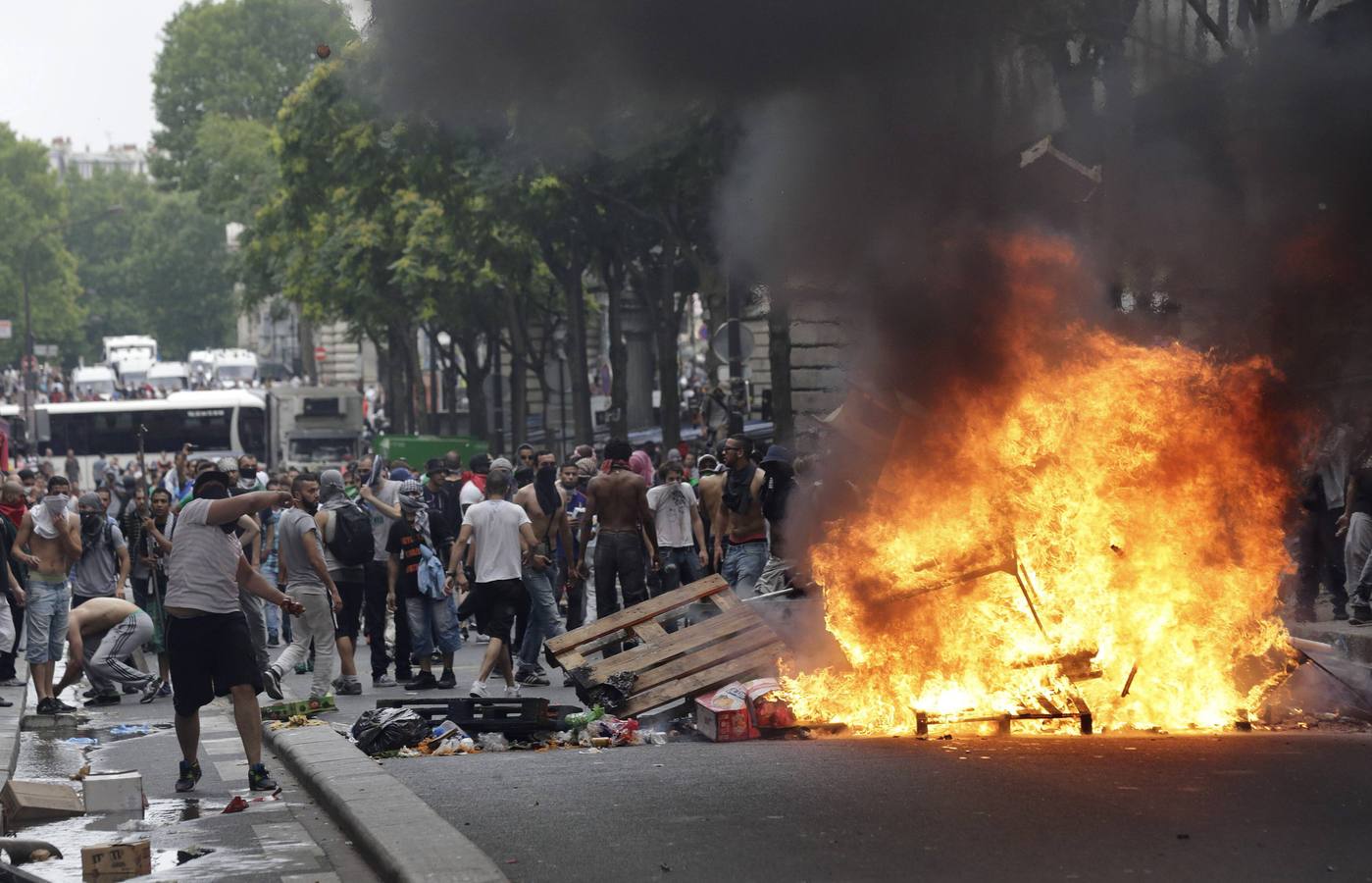 Disturbios en París en una protesta a favor de Palestina