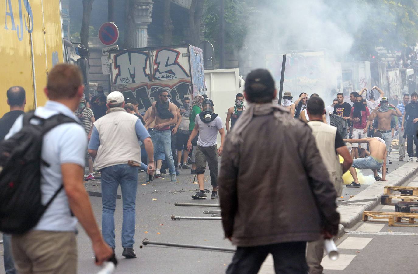 Disturbios en París en una protesta a favor de Palestina