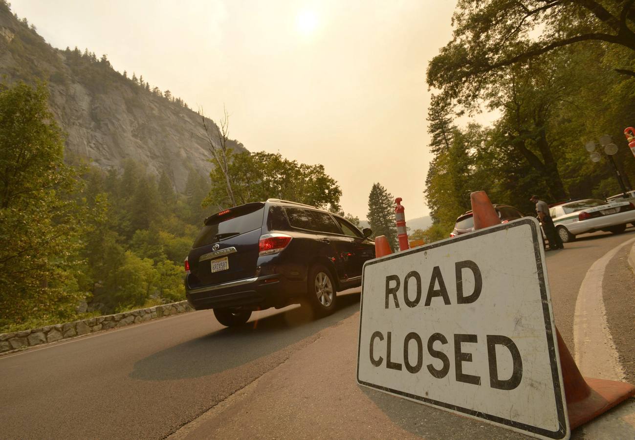 El fuego amenaza el Parque Nacional de Yosemite