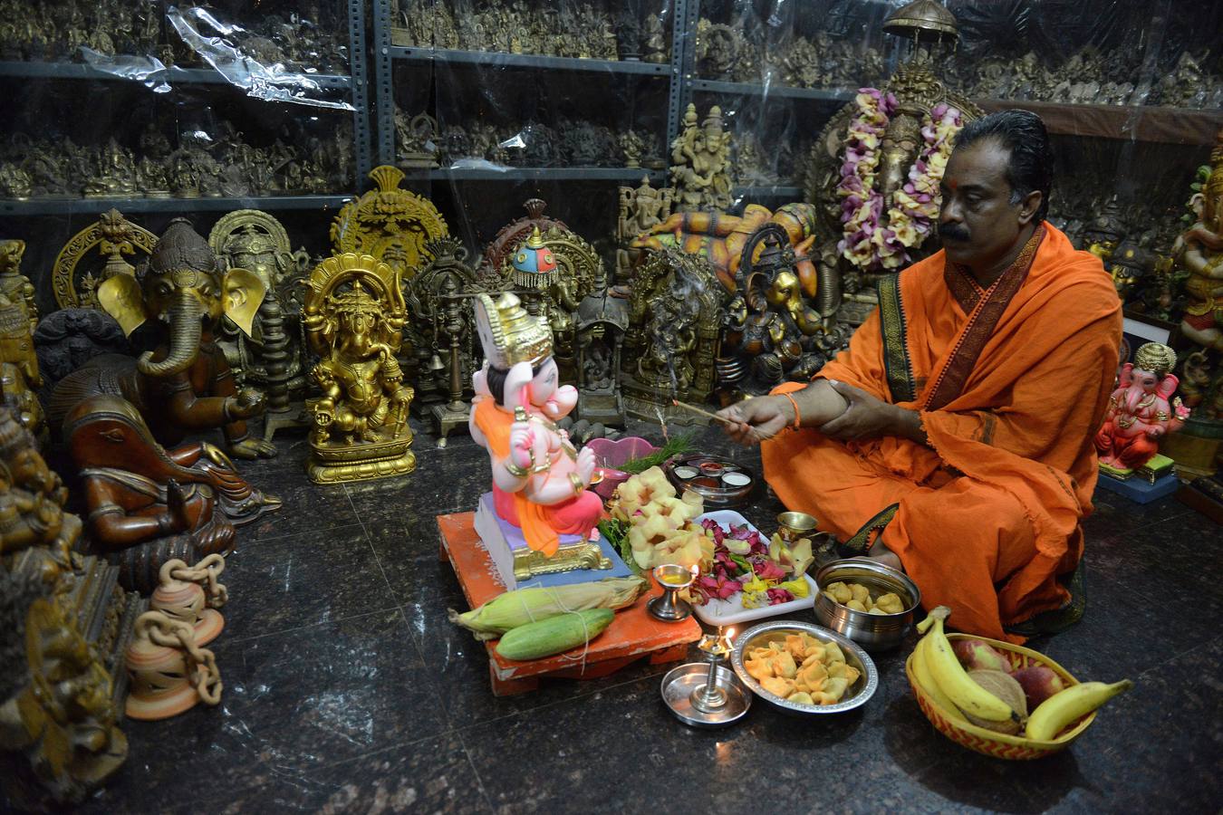 Honores para el dios Ganesha