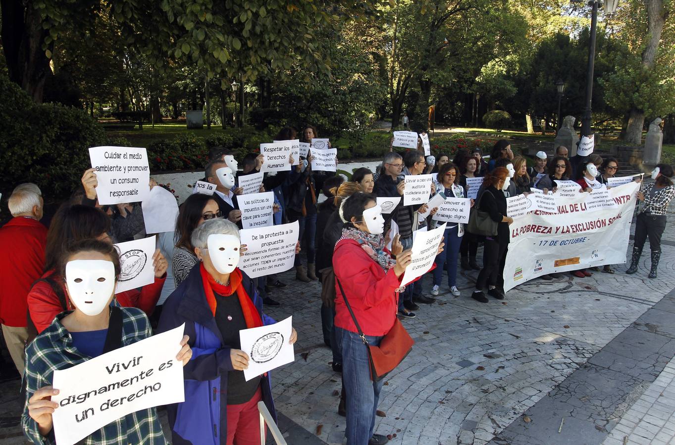 Manifestación contra la pobreza