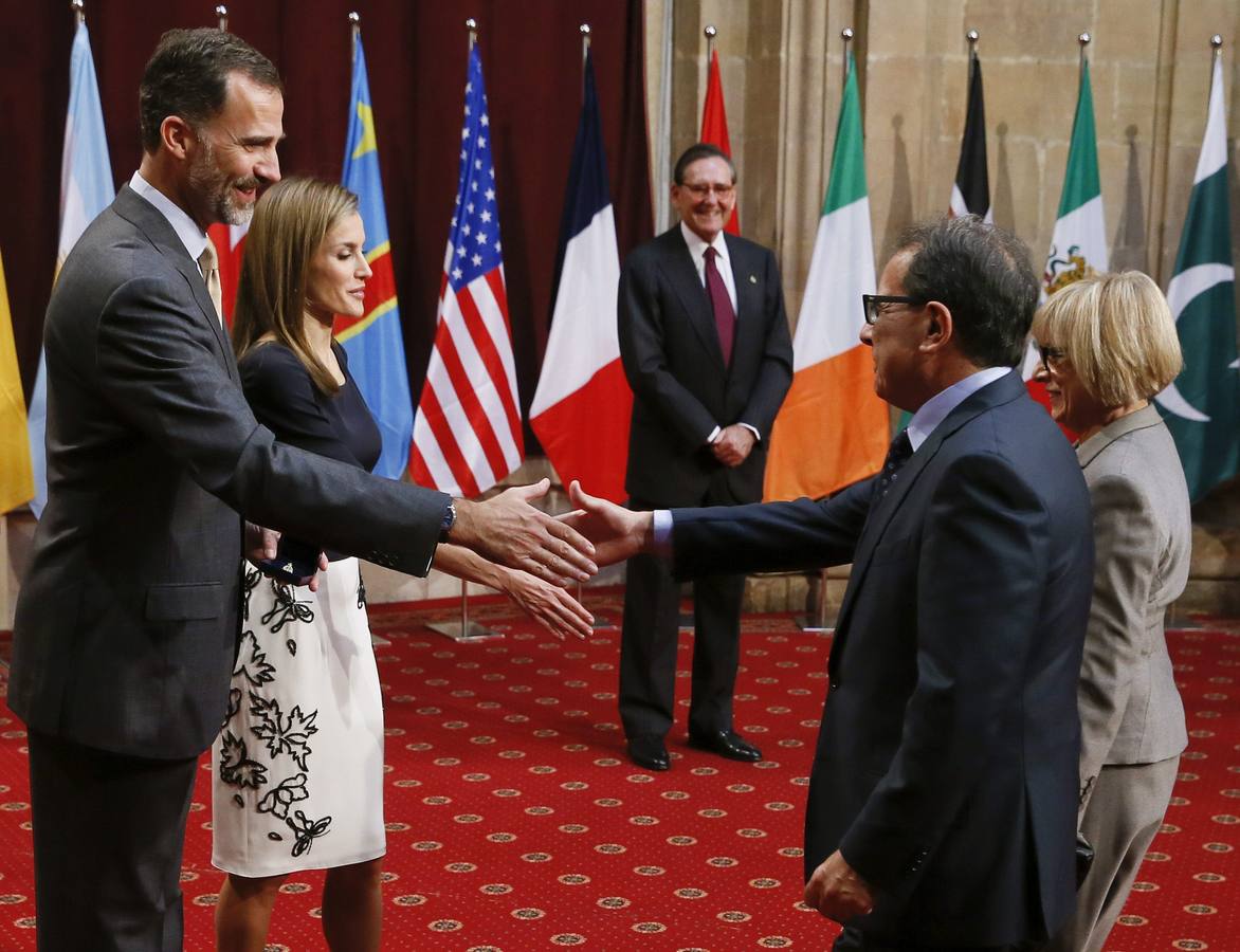 Los Reyes reciben en audiencia a los galardonados con los Premios Príncipe de Asturias 2014