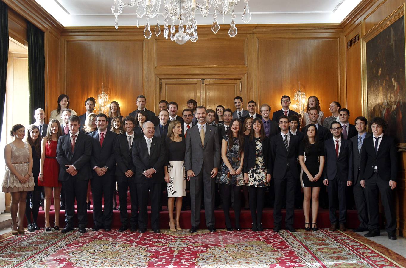 Audiencia de los Reyes con los galardonados con las Medallas de Asturias y los Premios Fin de Carrera