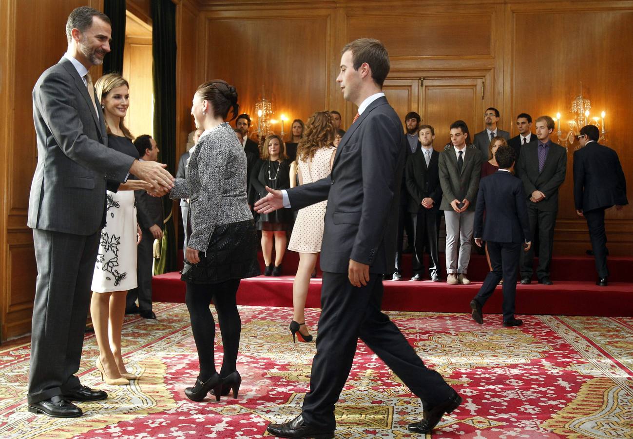 Audiencia de los Reyes con los galardonados con las Medallas de Asturias y los Premios Fin de Carrera