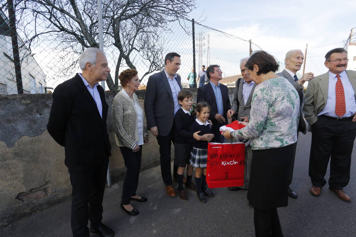 Inauguración de la calle Alfredo Liñero, en Gijón