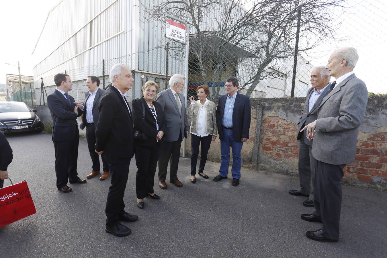 Inauguración de la calle Alfredo Liñero, en Gijón