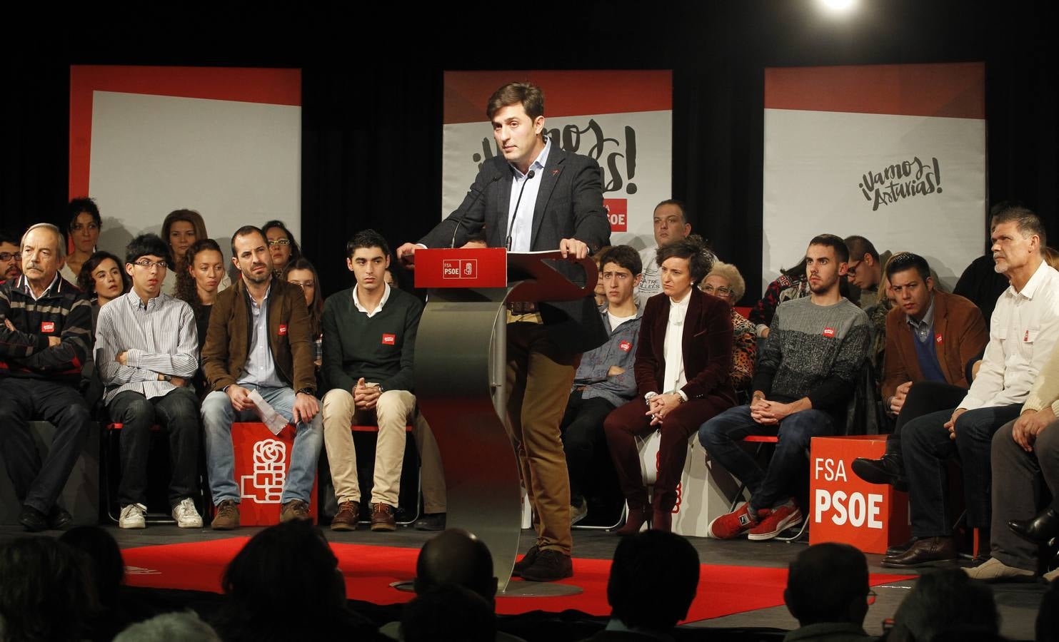 El inicio de la precampaña del PSOE en Asturias, en imágenes