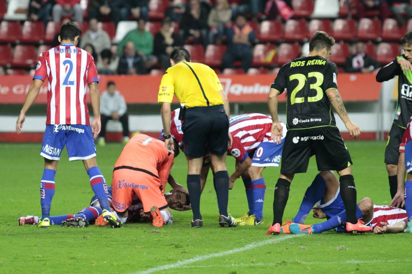 Las mejores imágenes del partido Sporting - Llagostera