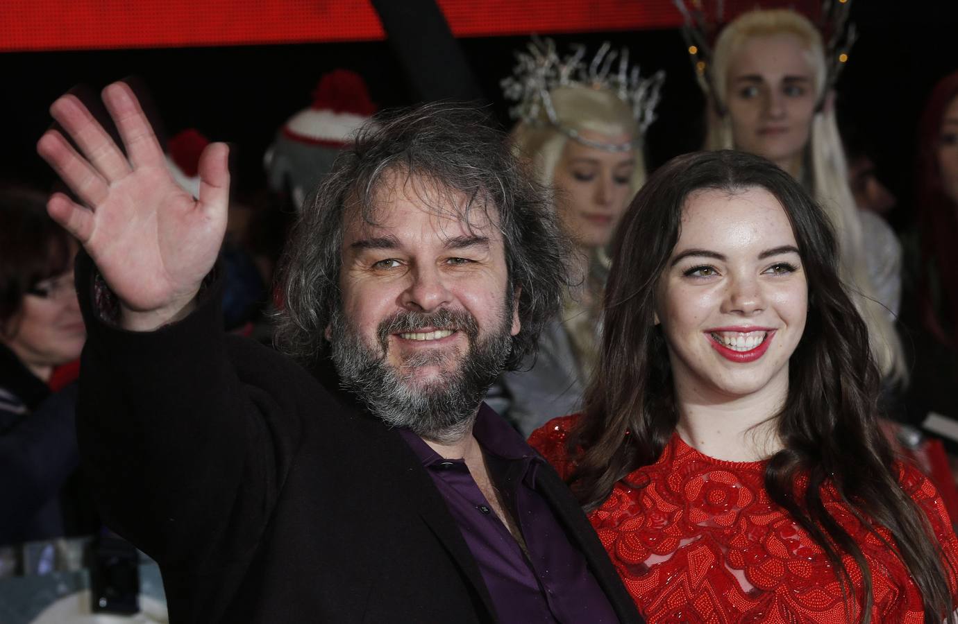 Peter Jackson, con su hija. 