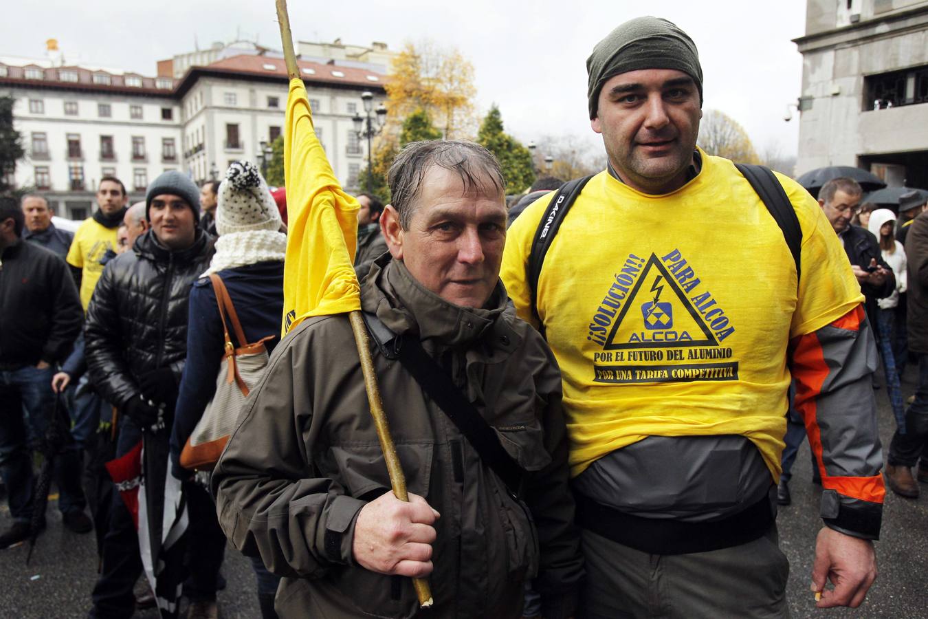 Los trabajadores de Alcoa llevan su protesta a Oviedo