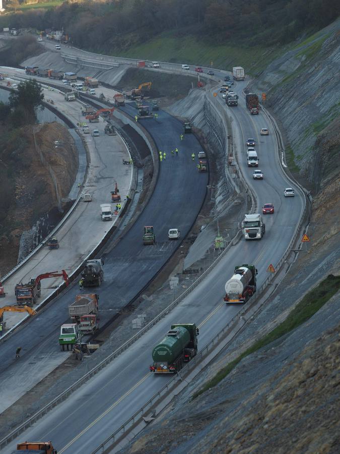 Últimas obras de la autovía en Asturias