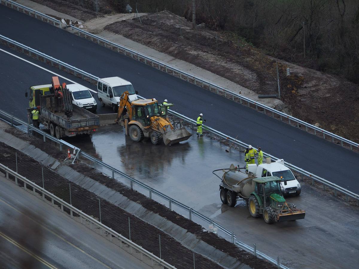 Las imágenes de las últimas obras en la Autovía del Cantábrico