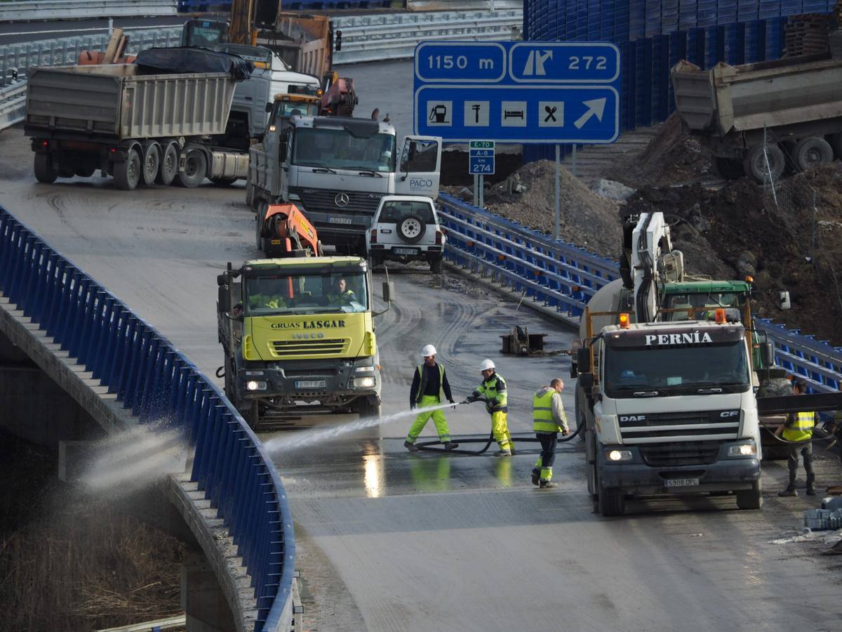 Las imágenes de las últimas obras en la Autovía del Cantábrico