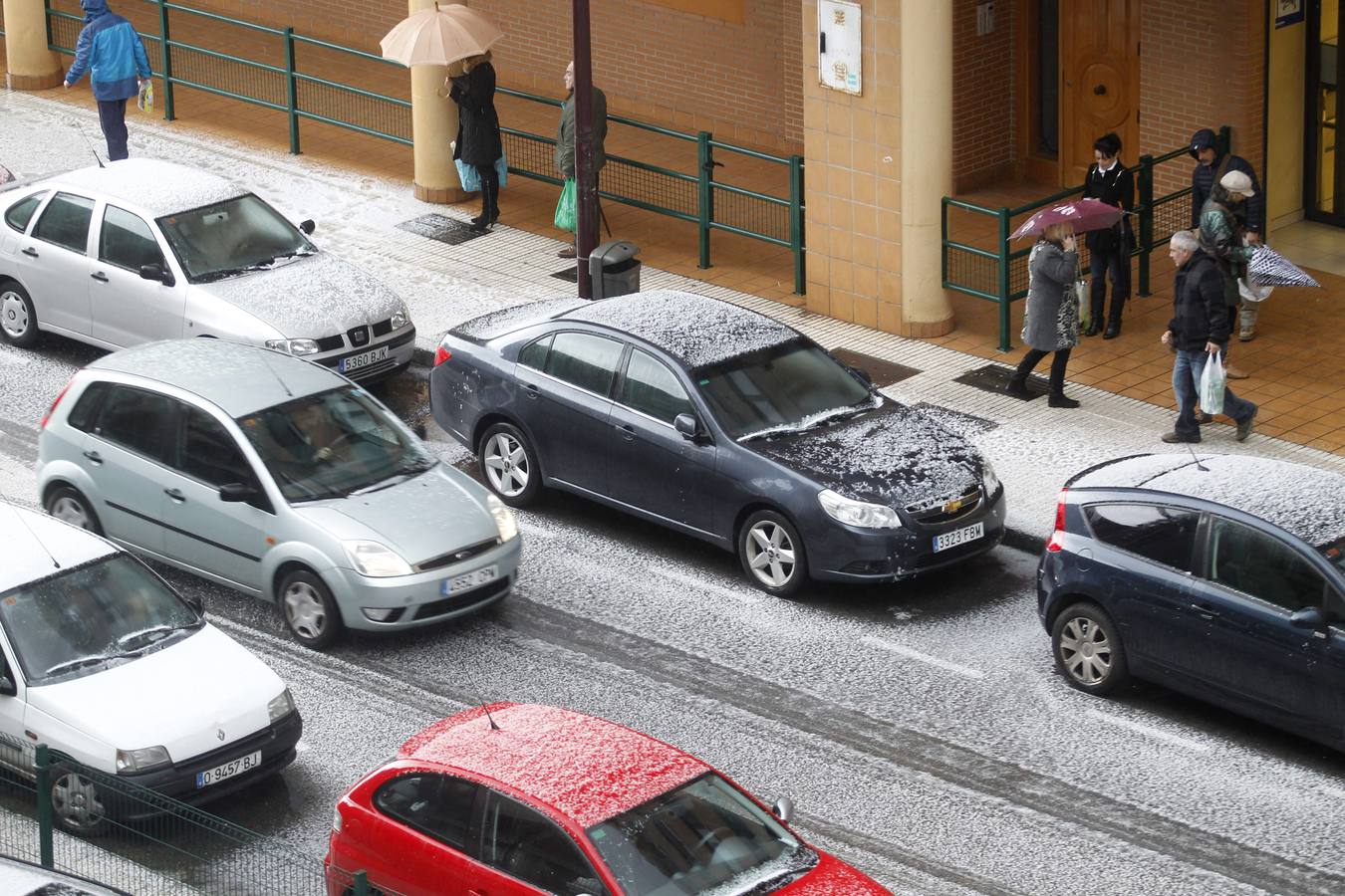 El granizo en Gijón