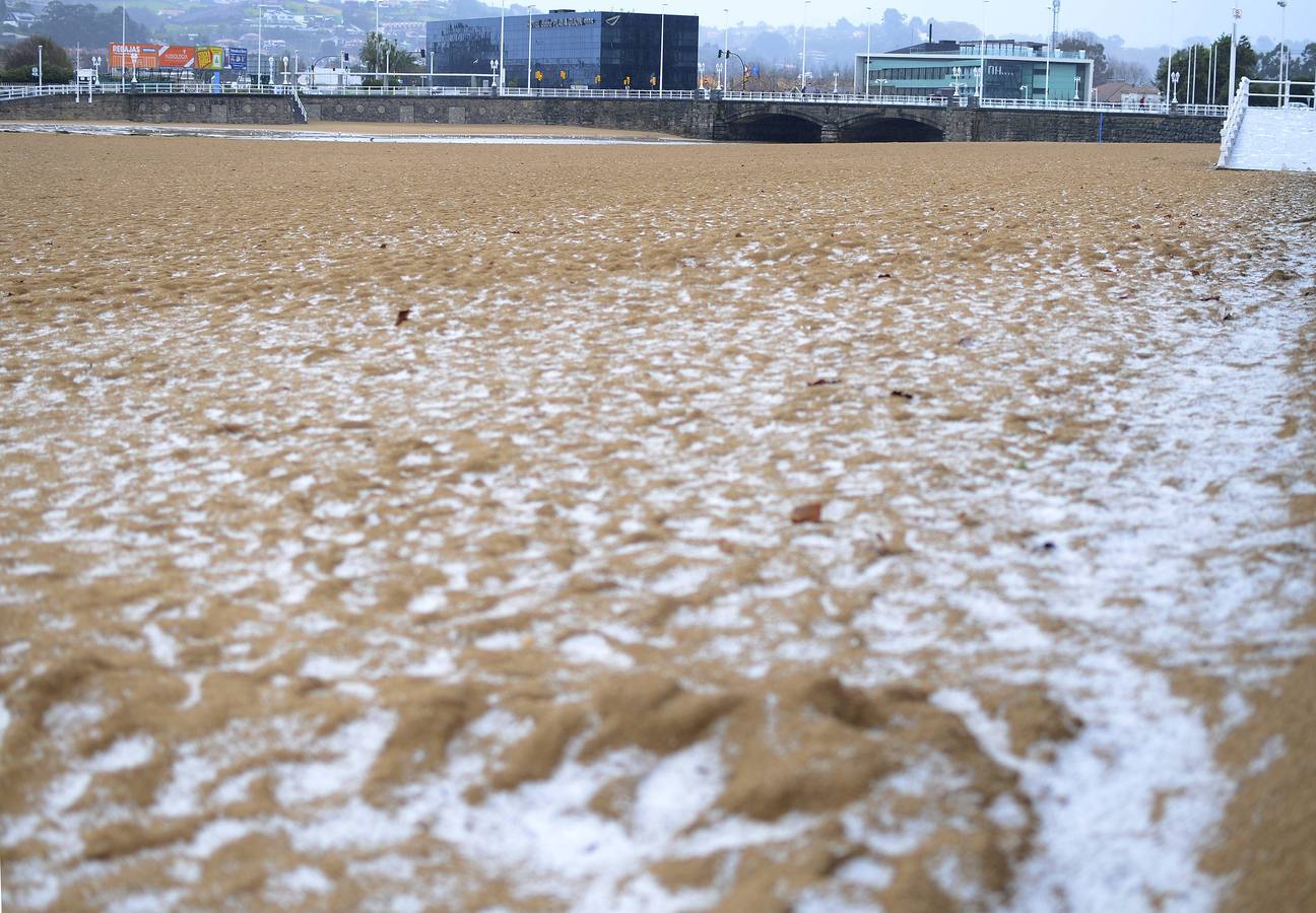 El granizo en Gijón