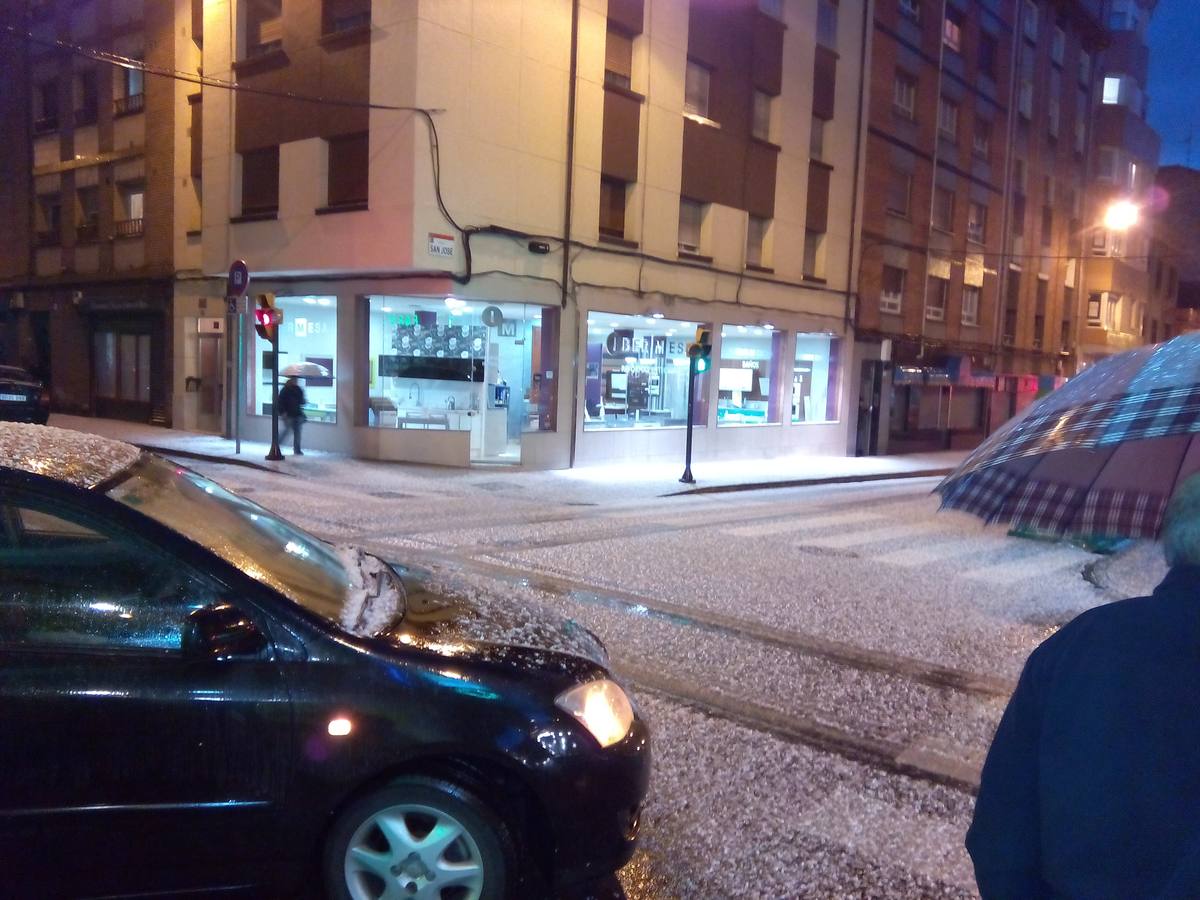 El granizo en Gijón