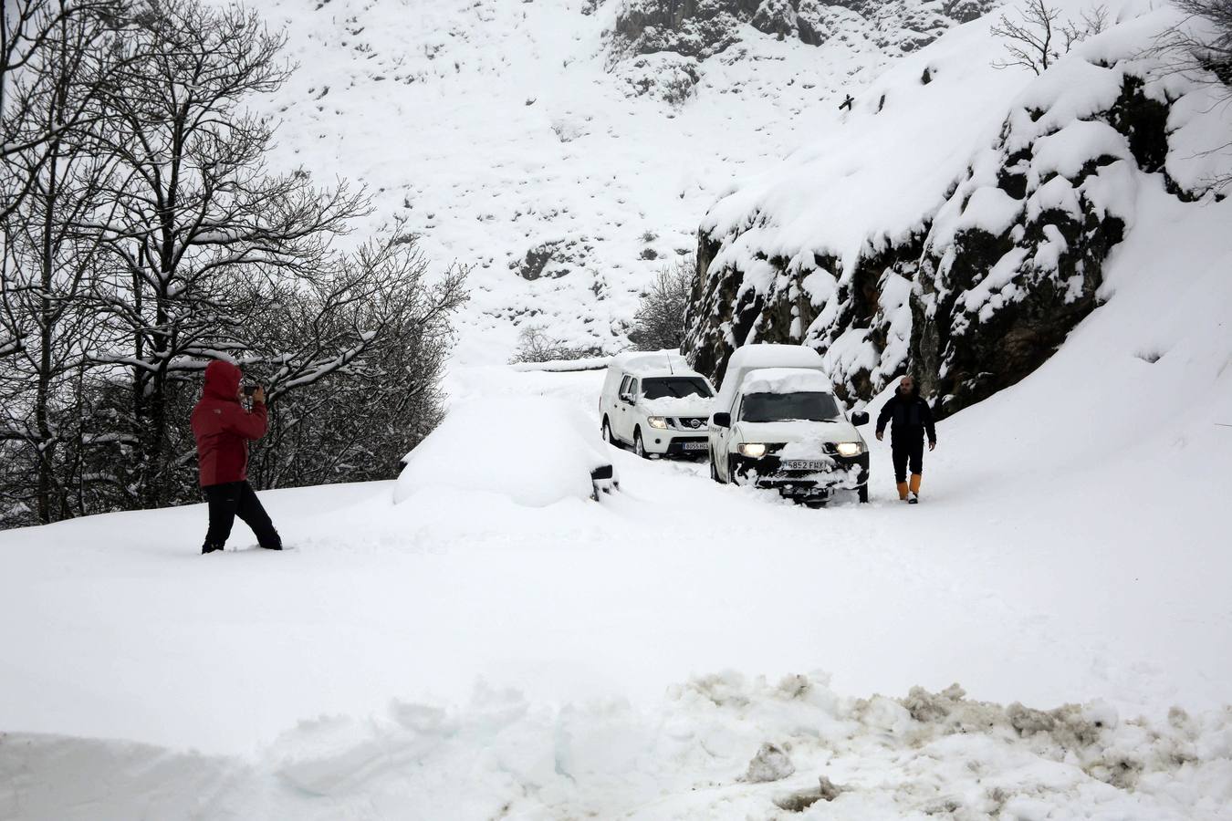 Espectacular nevada en Sotres