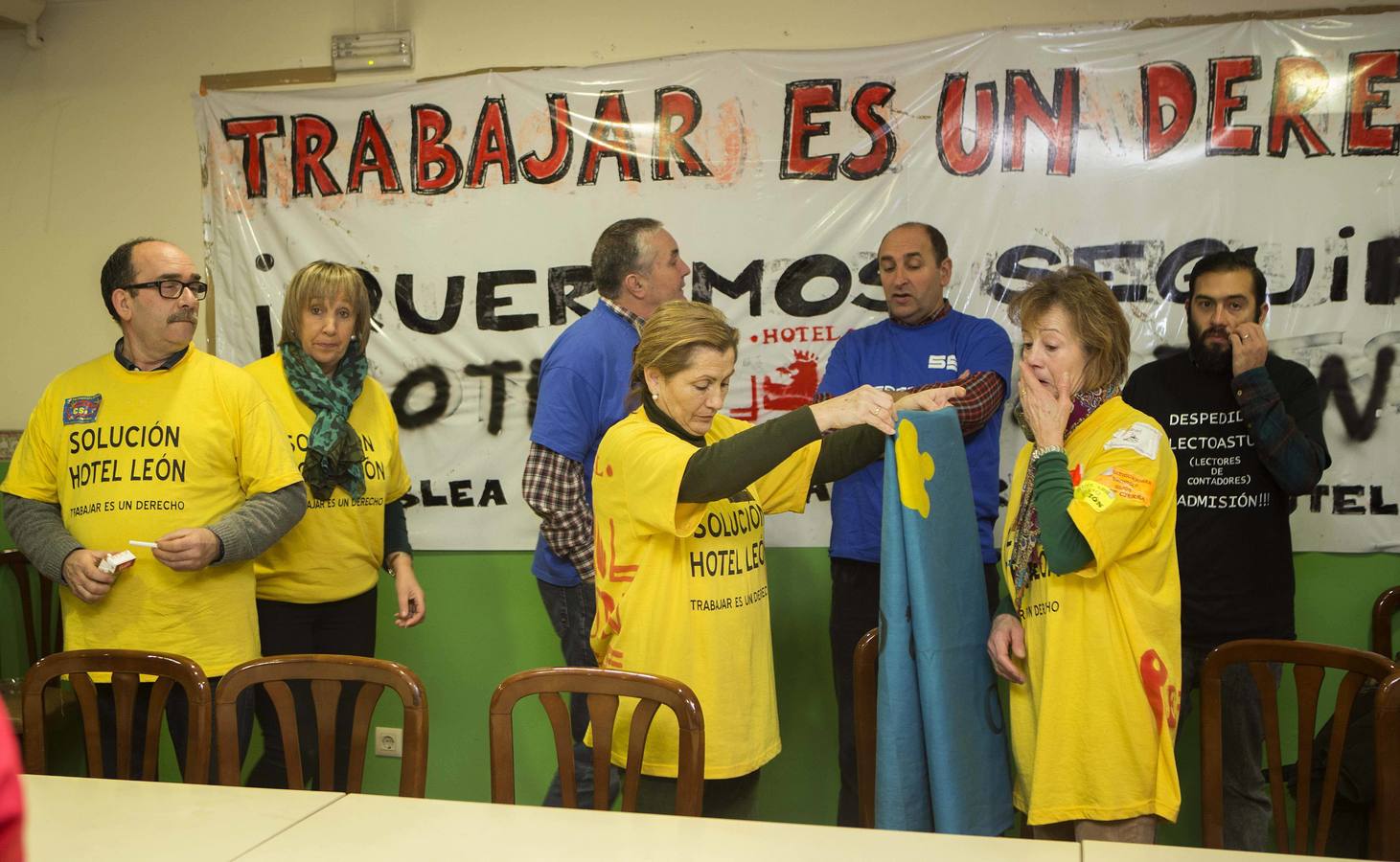 Los trabajadores del Hotel León anuncian el fin de su encierro