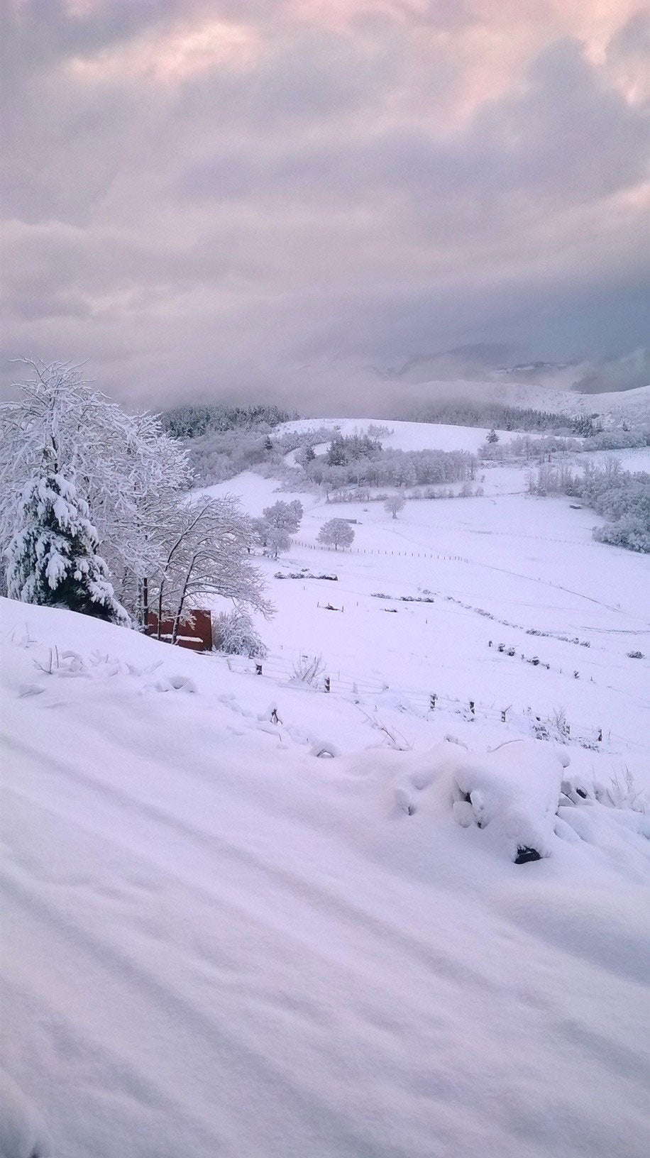 El suroccidente asturiano, bajo el manto blanco de la nieve