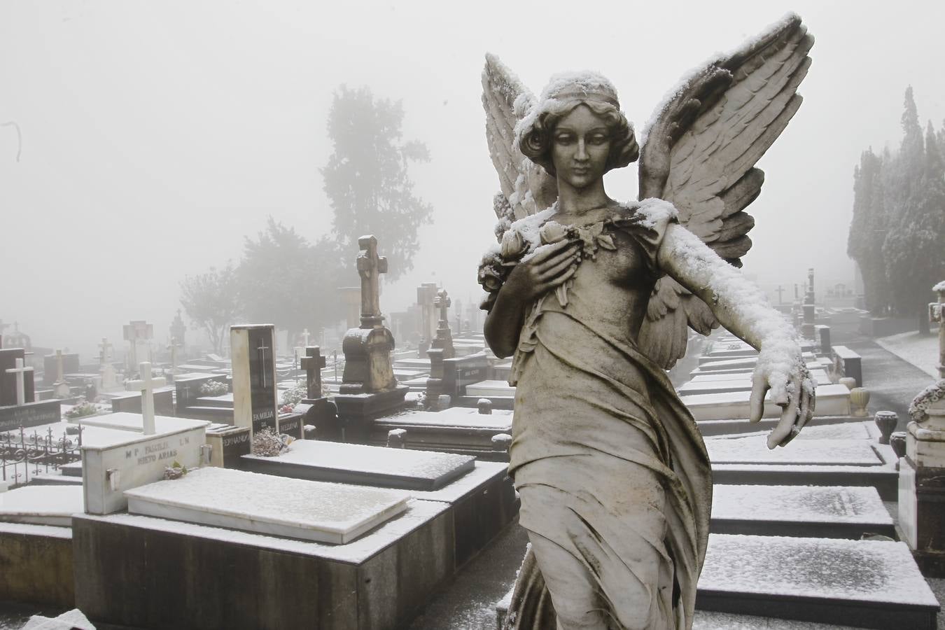 La nieve cubre en Oviedo