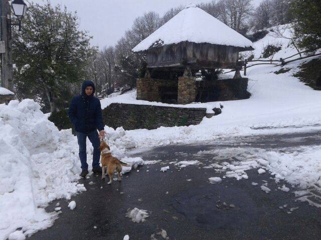 El suroccidente asturiano, bajo el manto blanco de la nieve