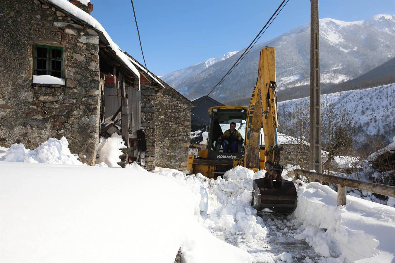 Así quedó Degaña tras las nevadas