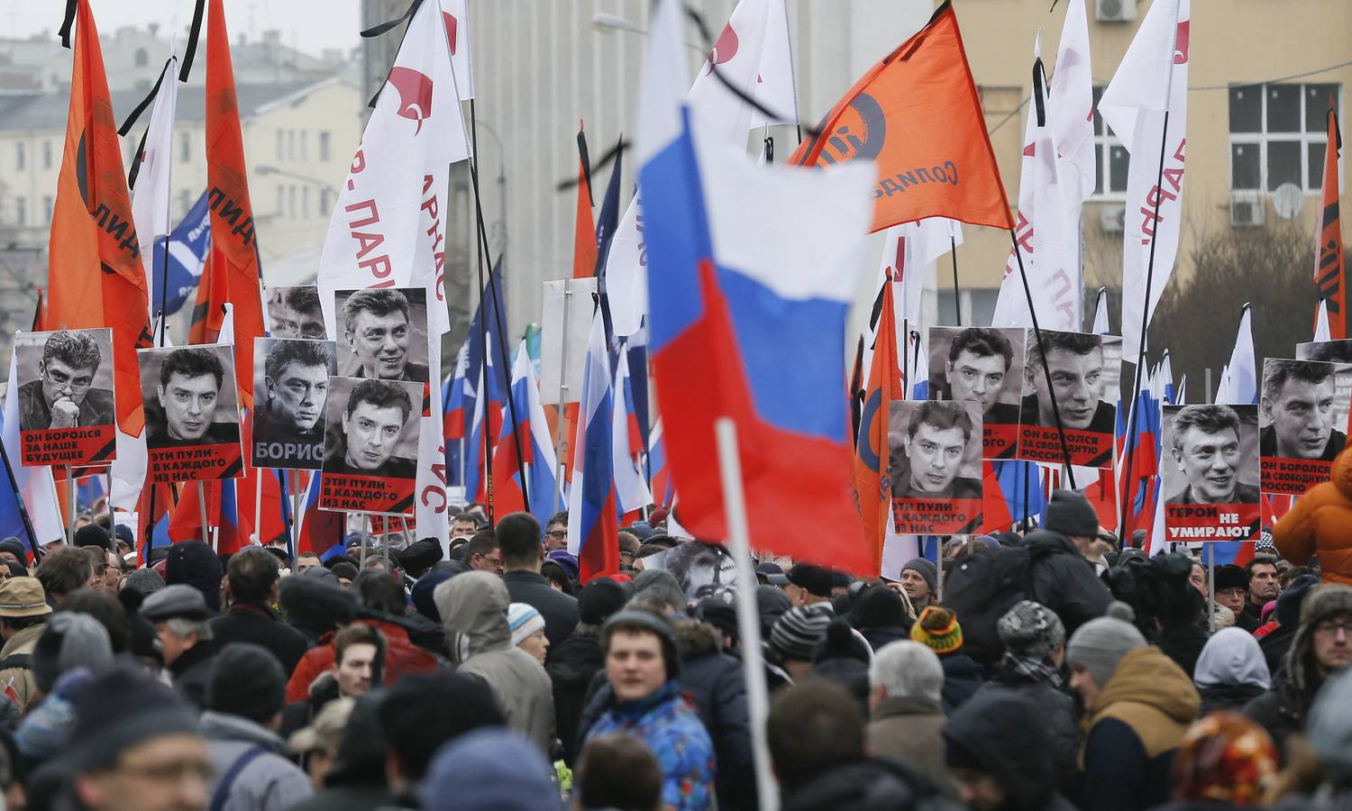 Marcha en memoria del opositor Nemtsov