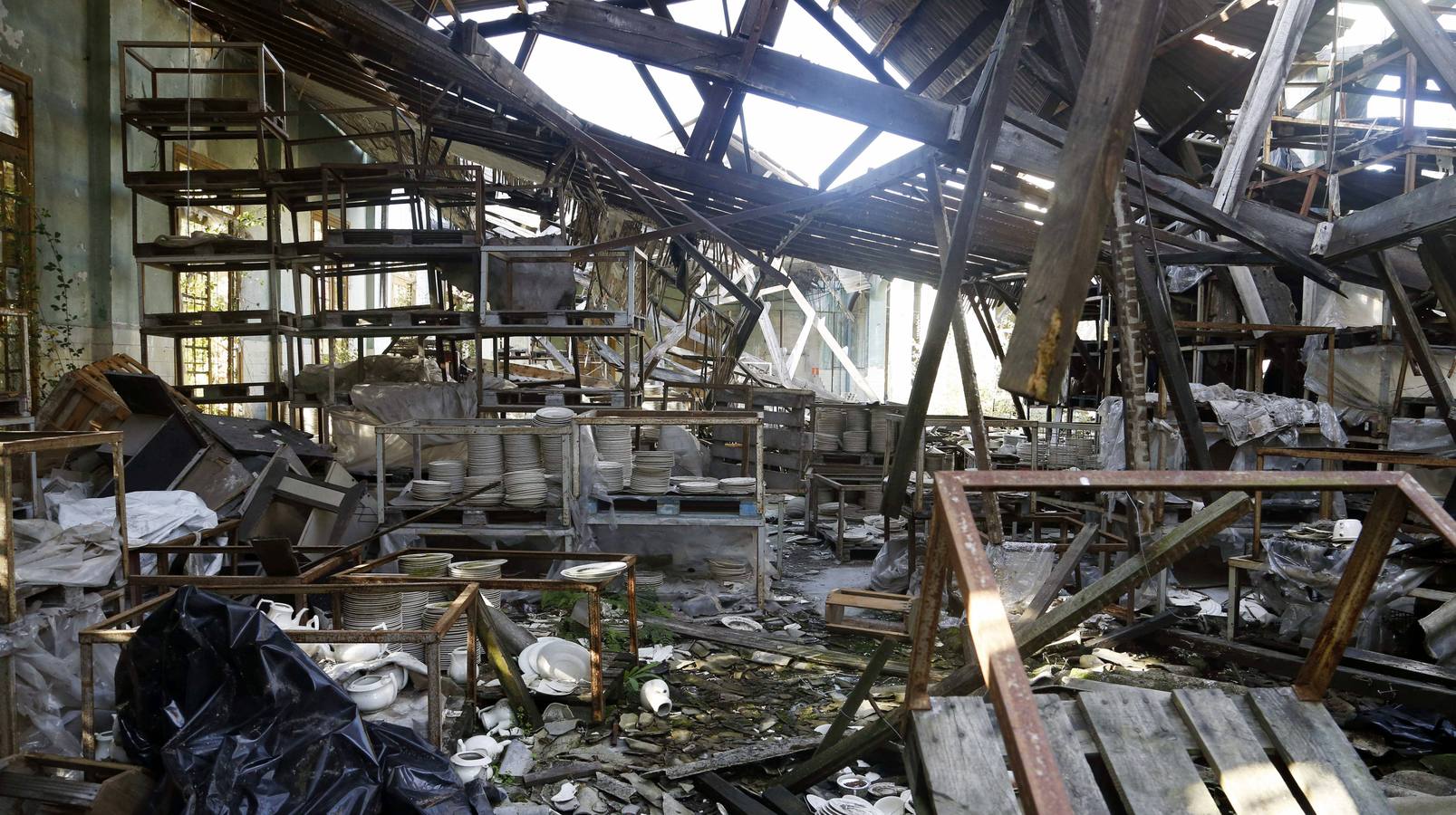 Las ruinas de la fábrica de loza de San Claudio