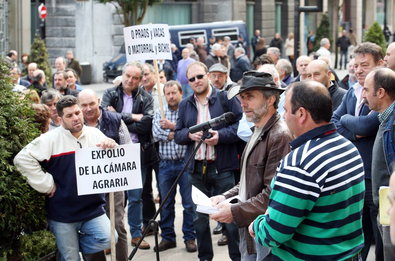 Los ganaderos se manifiestan contra las políticas del Principado