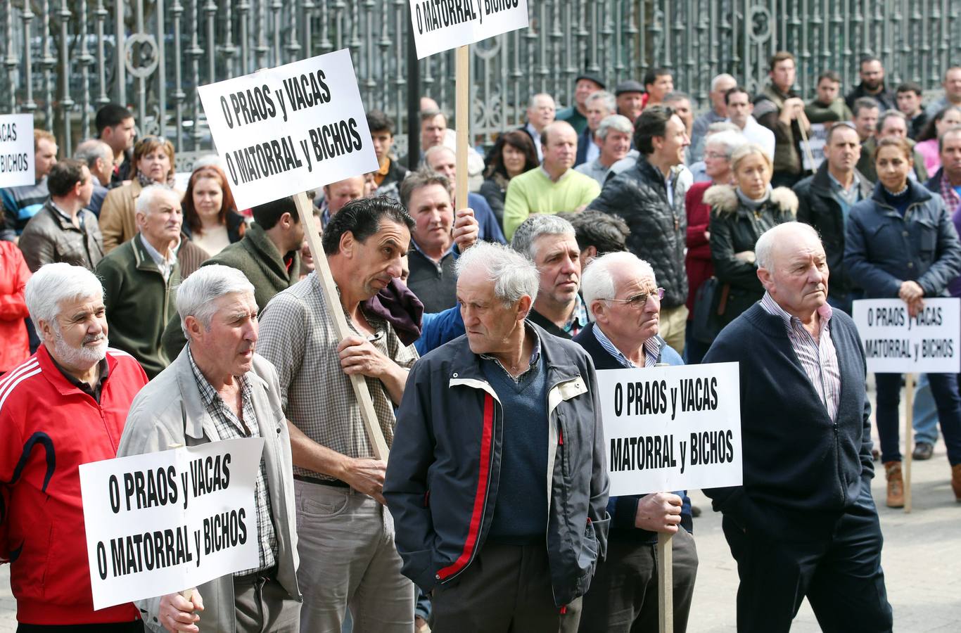 Los ganaderos se manifiestan contra las políticas del Principado
