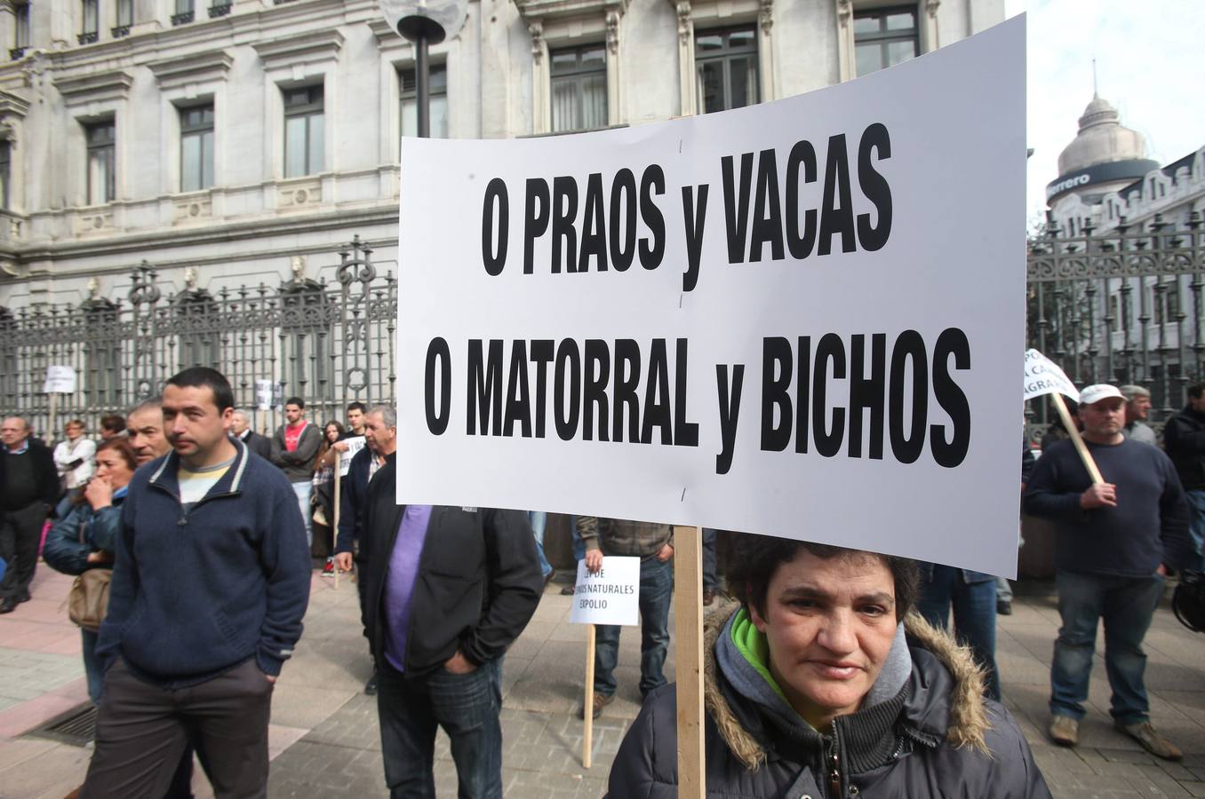 Los ganaderos se manifiestan contra las políticas del Principado