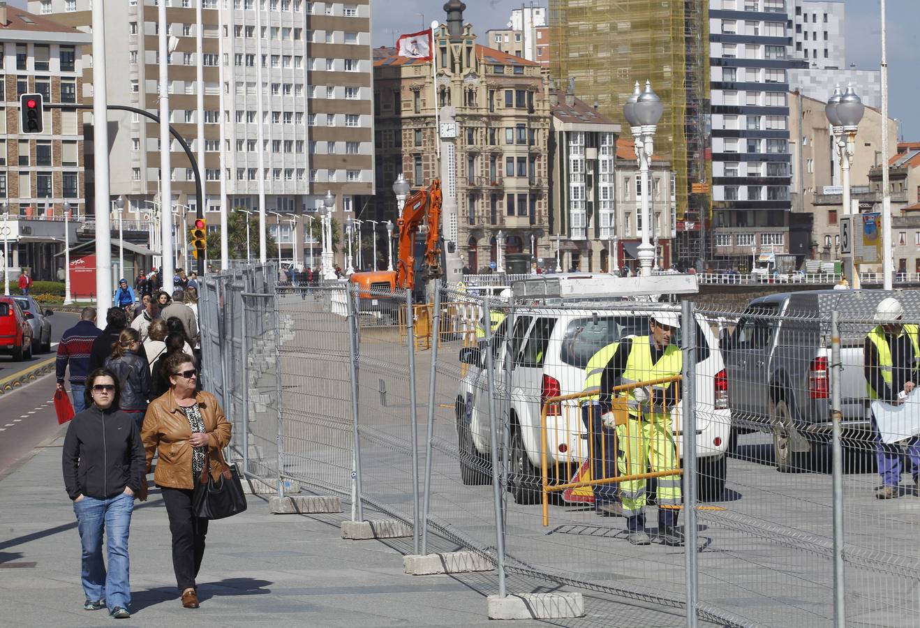 Comienzan las obras de reparación del Muro de San Lorenzo