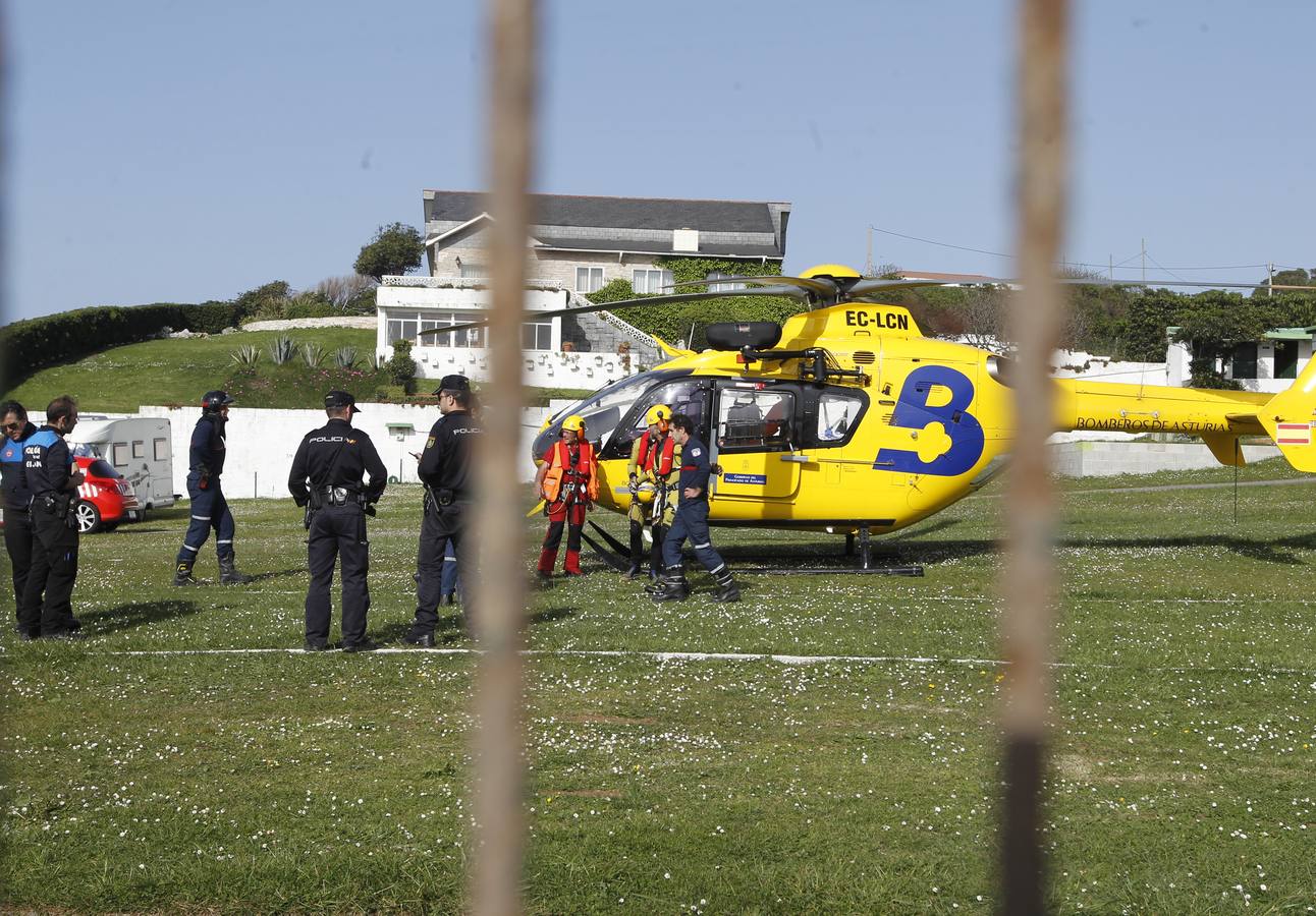 Rescatan el cadáver de un hombre en Gijón