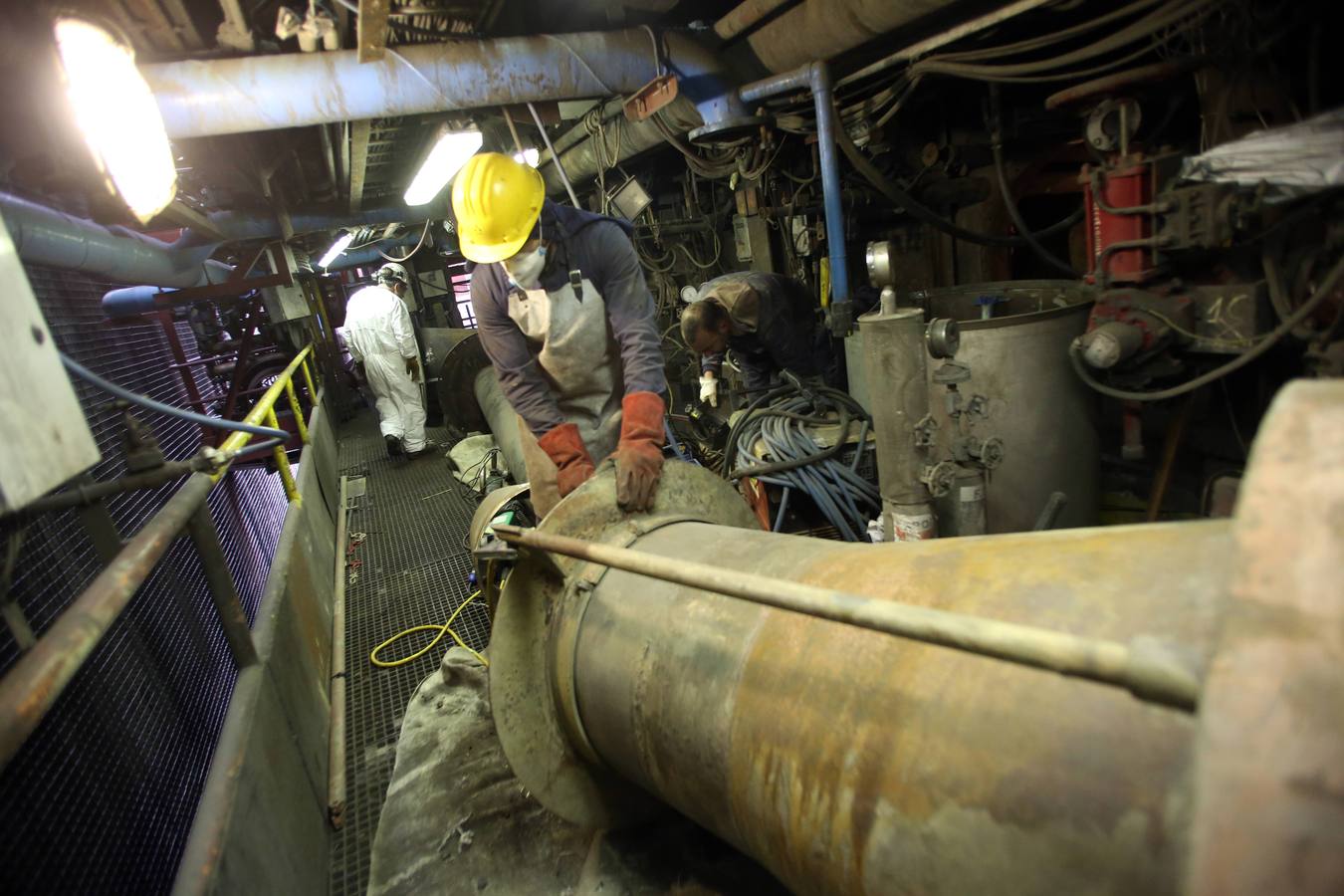 Las espectaculares imágenes del interior de la térmica de Aboño