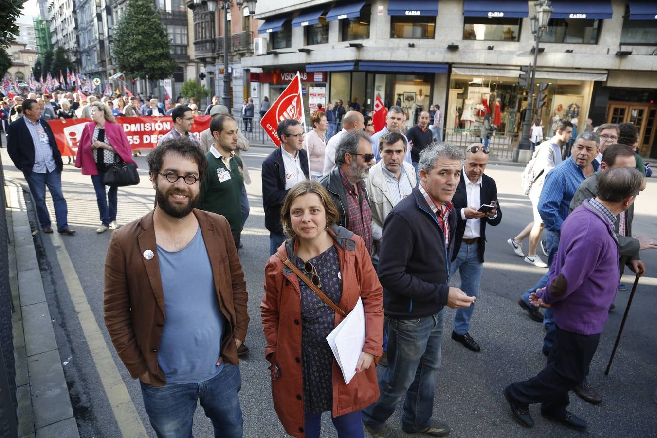 Manifestación en Oviedo por los despedidos de Santa Bárbara