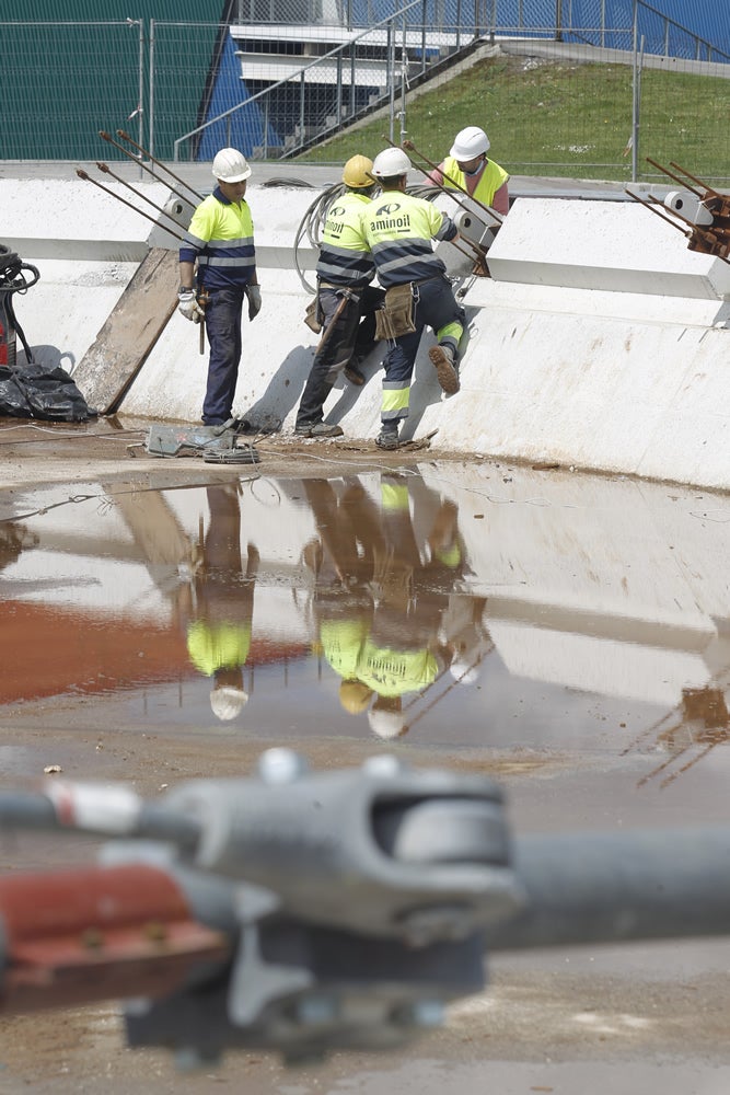 Así se levanta la pasarela de La Florida