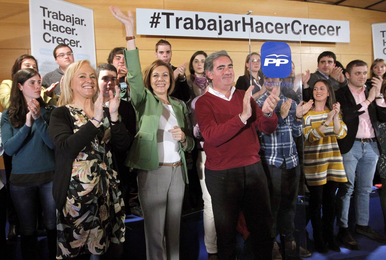 Cospedal participa en un mitin del PP en Avilés