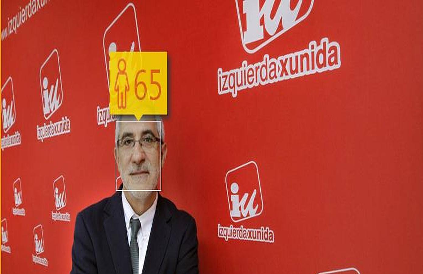 Gaspar Llamares (IU) tiene 57 años, el programa le calcula 65.. 