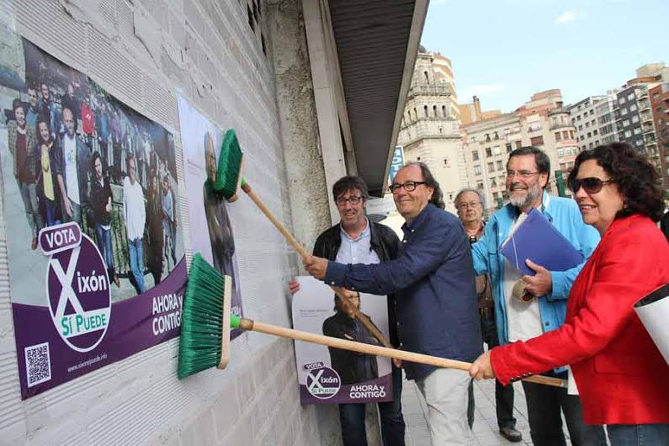 Xixón sí puede pegando sus primeros carteles.