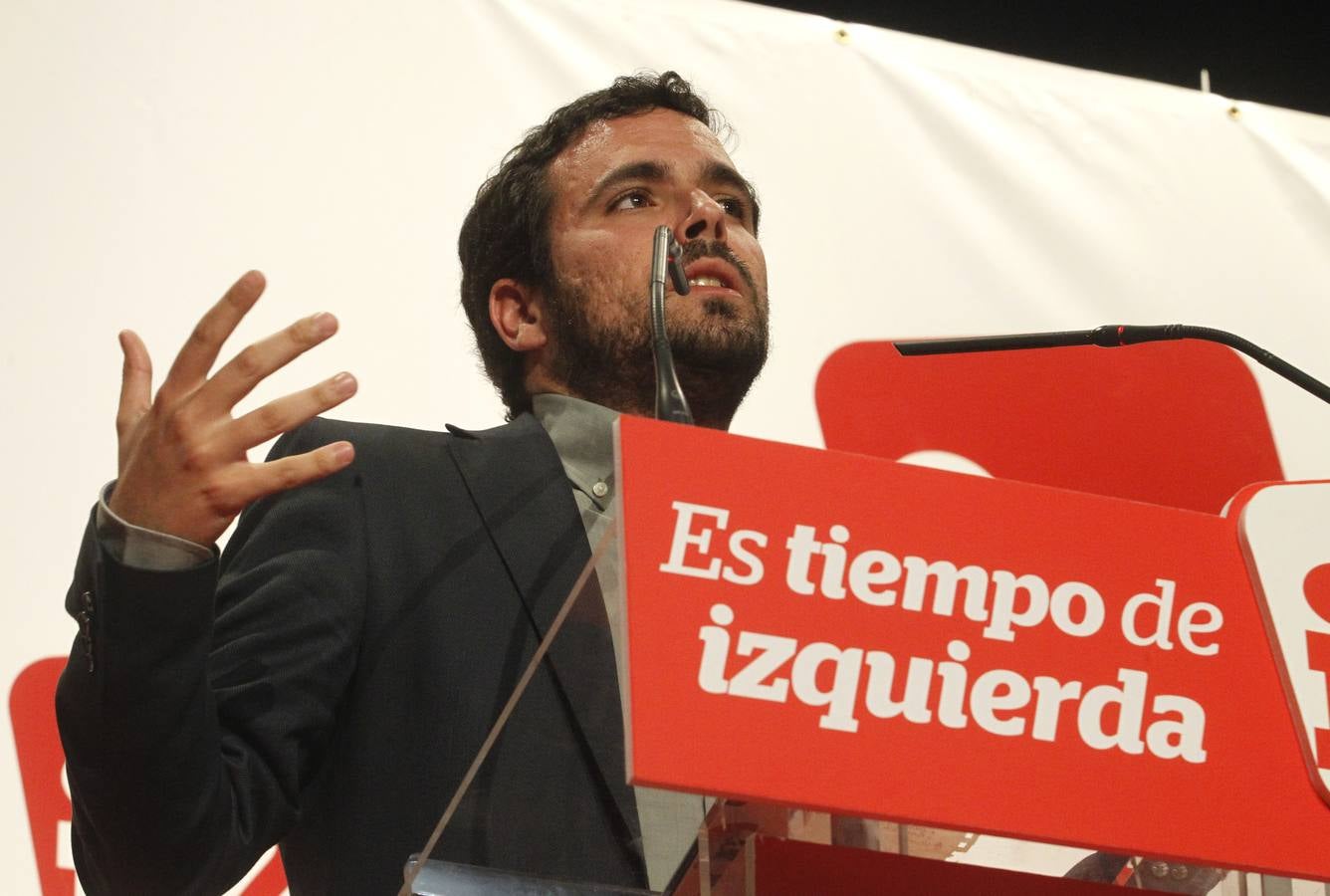 El acto central de campaña de IU, en imágenes