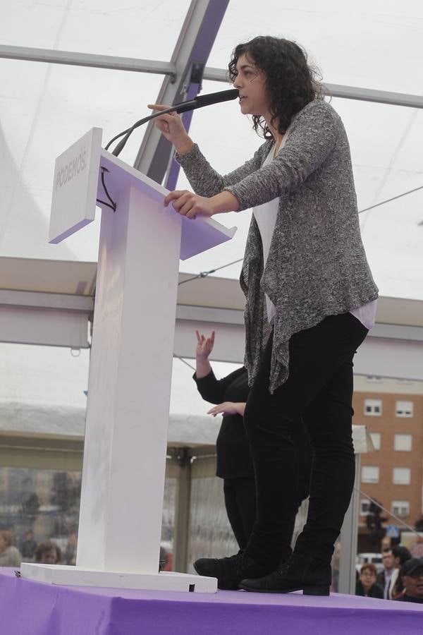 Miles de personas en el mitin de Podemos en Oviedo