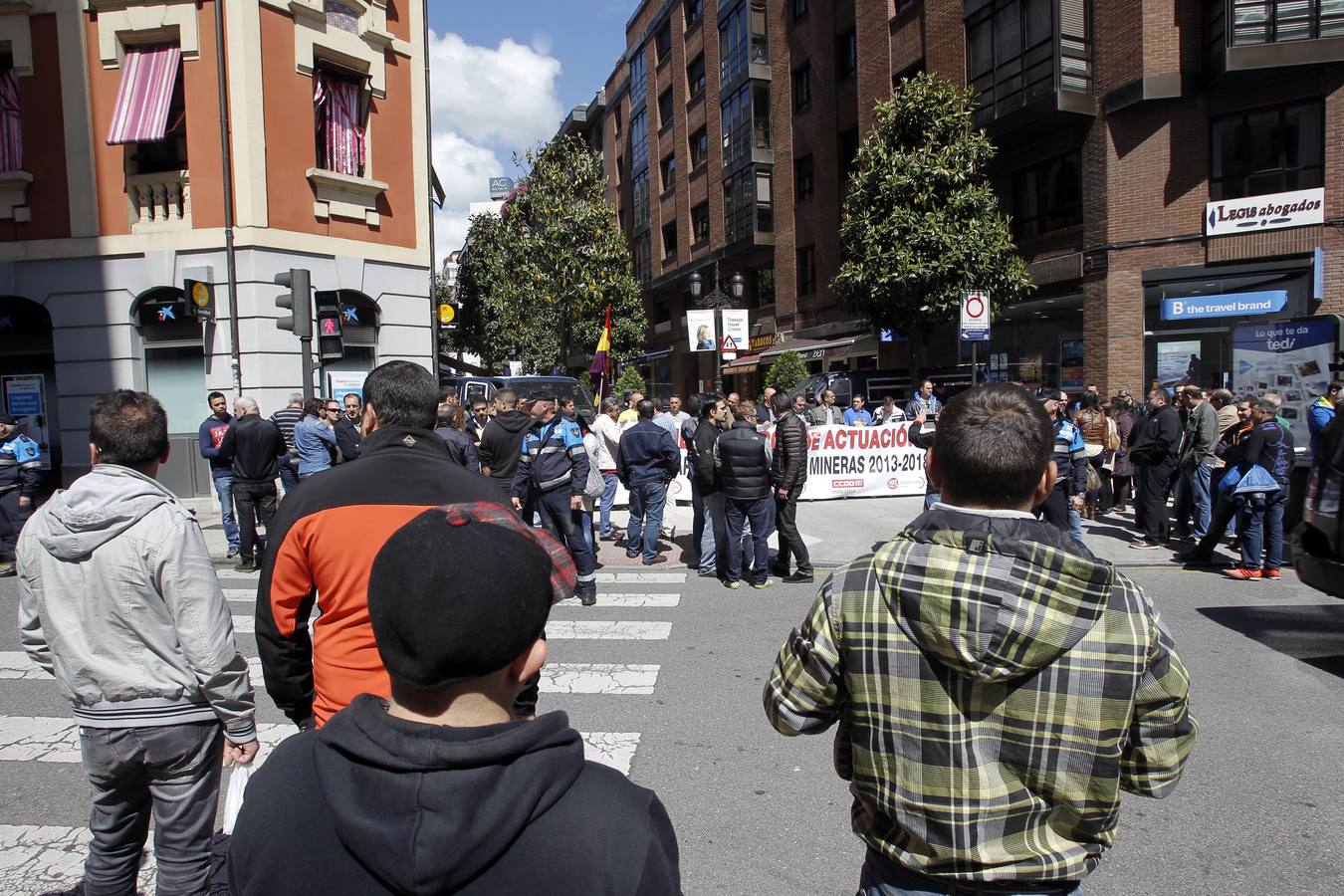Manifestación minera en Oviedo