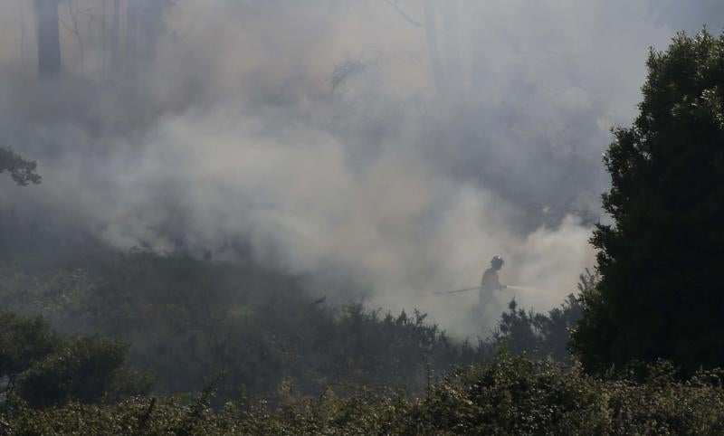 Incendio en Avilés cerca de las instalaciones de Alcoa