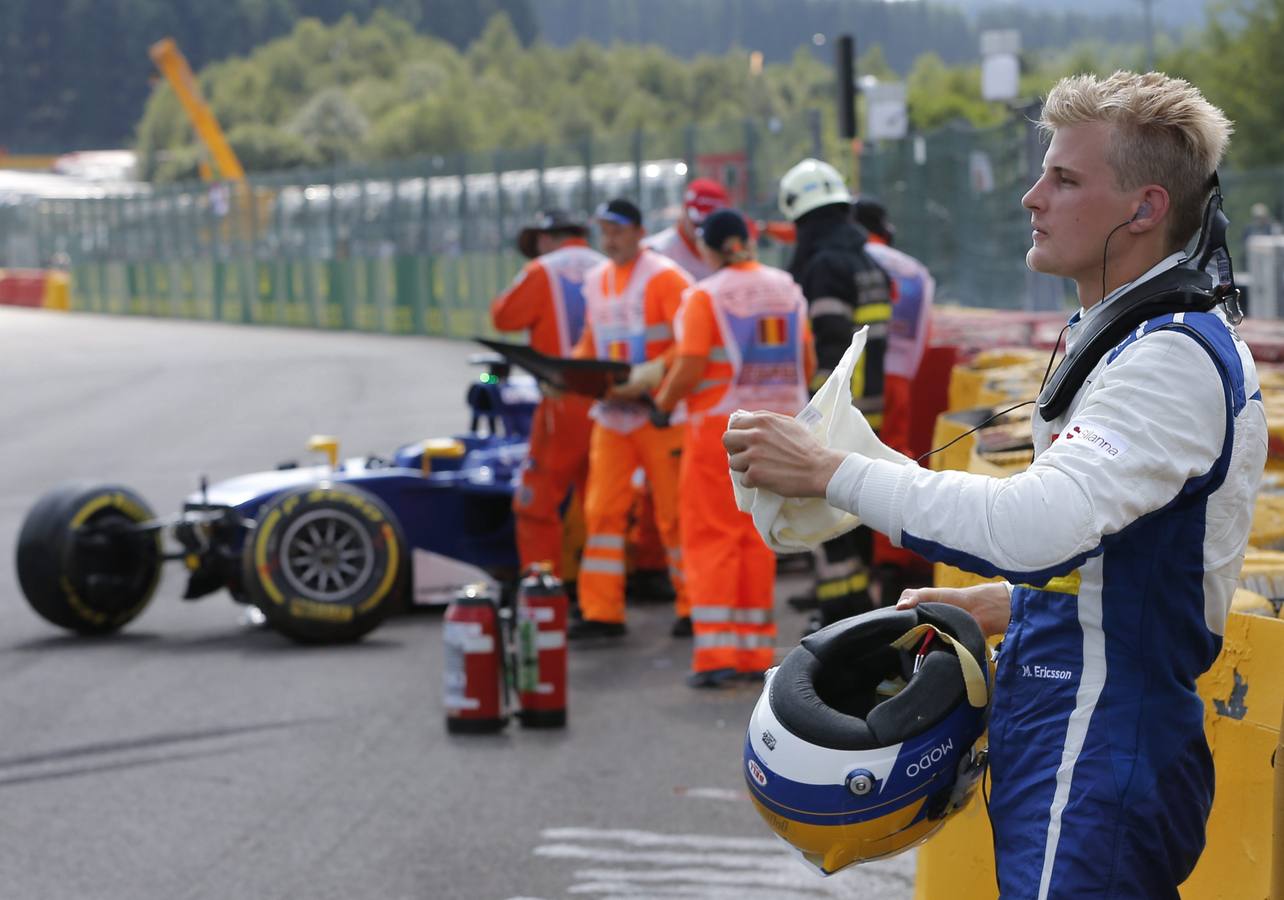 Las mejores imágenes de los entrenamientos libres del Gran Premio de Fórmula-1 de Bélgica