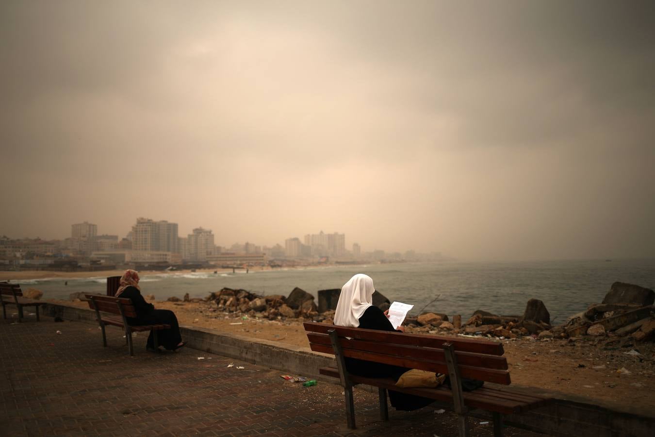 Una tormenta de arena asola Gaza