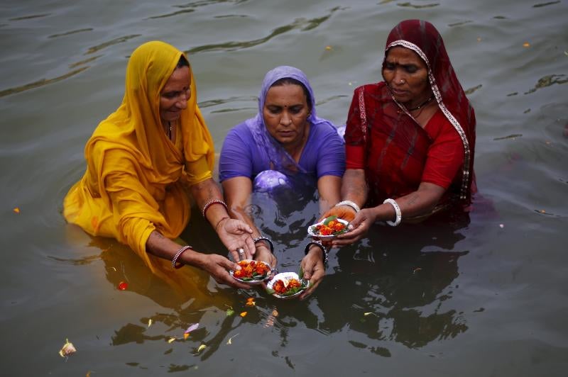 La fiesta de la purificación de los cuerpos en India